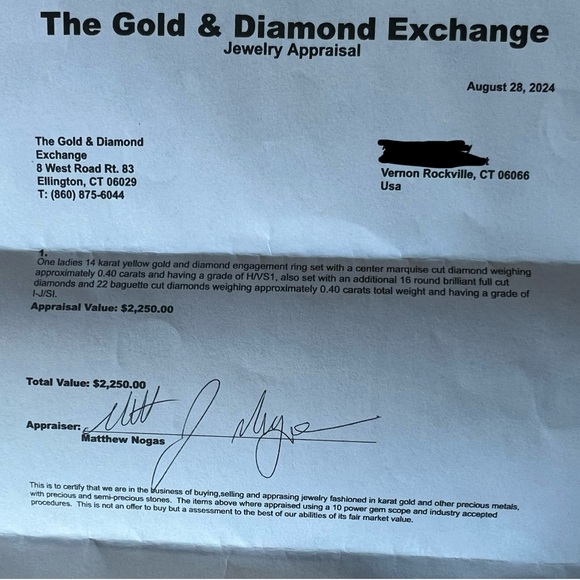 VINTAGE 14k DIAMOND RING - Picture 6 of 6